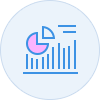 blue analysis icon