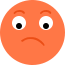 orange sad face