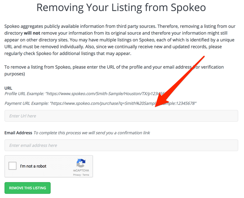 Spokeo Removal 4